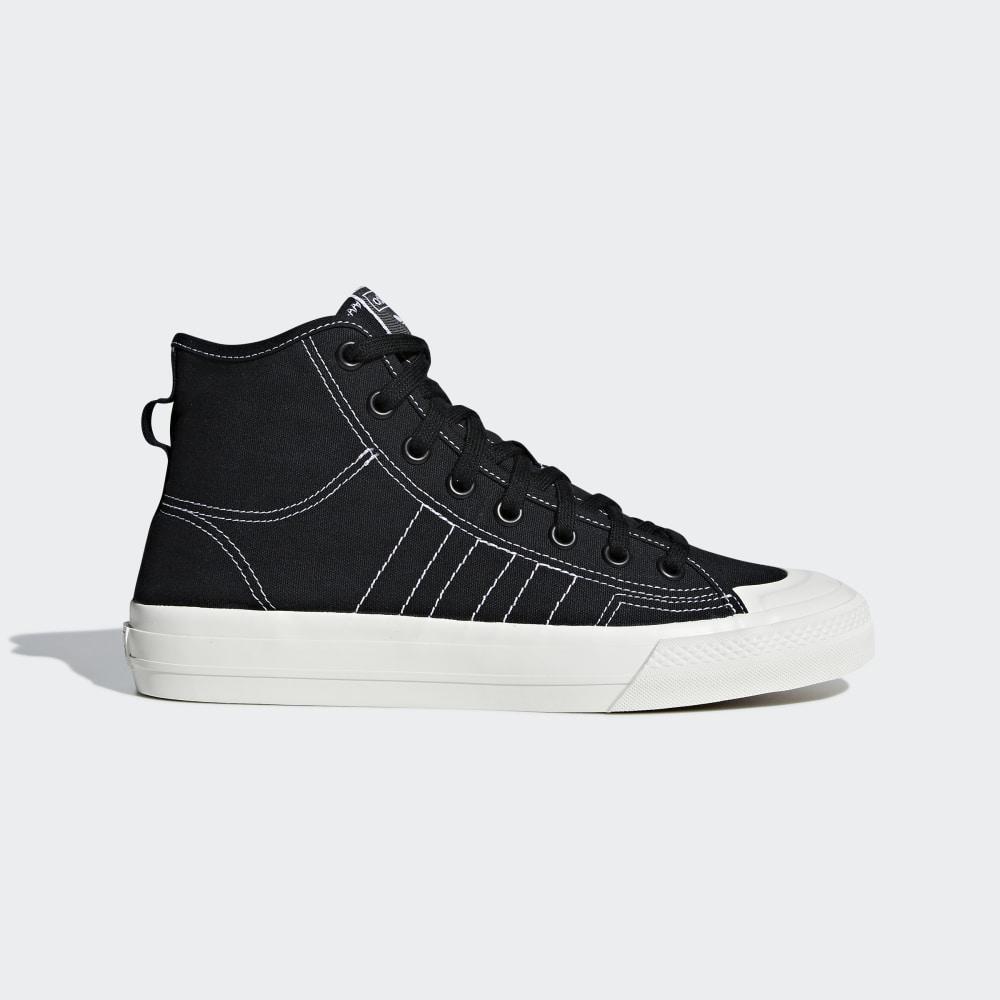 Originals Adidas Nizza RF Inalti Dama Romania - Negrii/Albi F34057